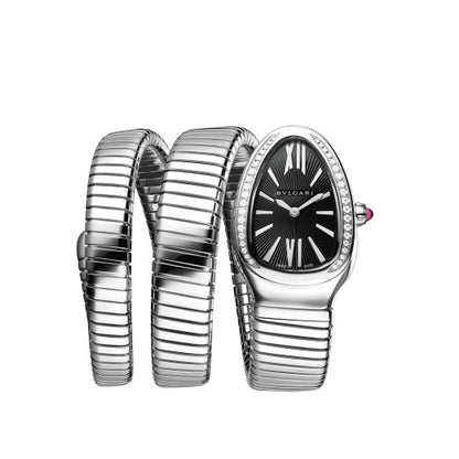 Serpenti Tubogas Gray/Black, Diamond-Set