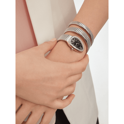 Serpenti Tubogas Gray/Black, Diamond-Set