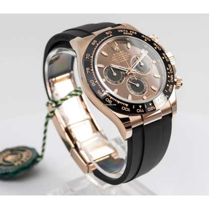 Rolex Daytona  Rose Gold with chocolate Dial Black Ceramic Bezel Oyste