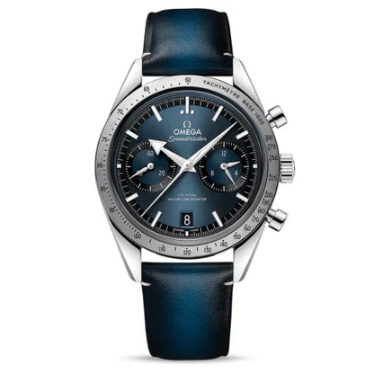 Ω OMEGA  Speedmaster 57 Cuir Bleu