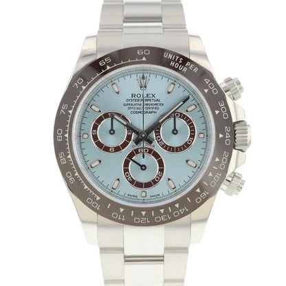 Daytona Argente Bleu Ciel Céramique Marron 4130 Suiss