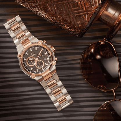 Guess chronographe bicolore et noir